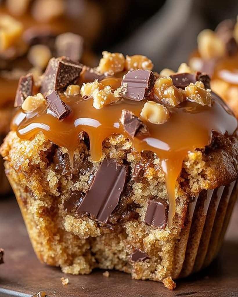 salted caramel chocolate muffins
