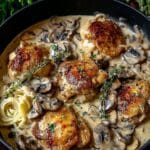 savory chicken asiago mushroom sauce 2