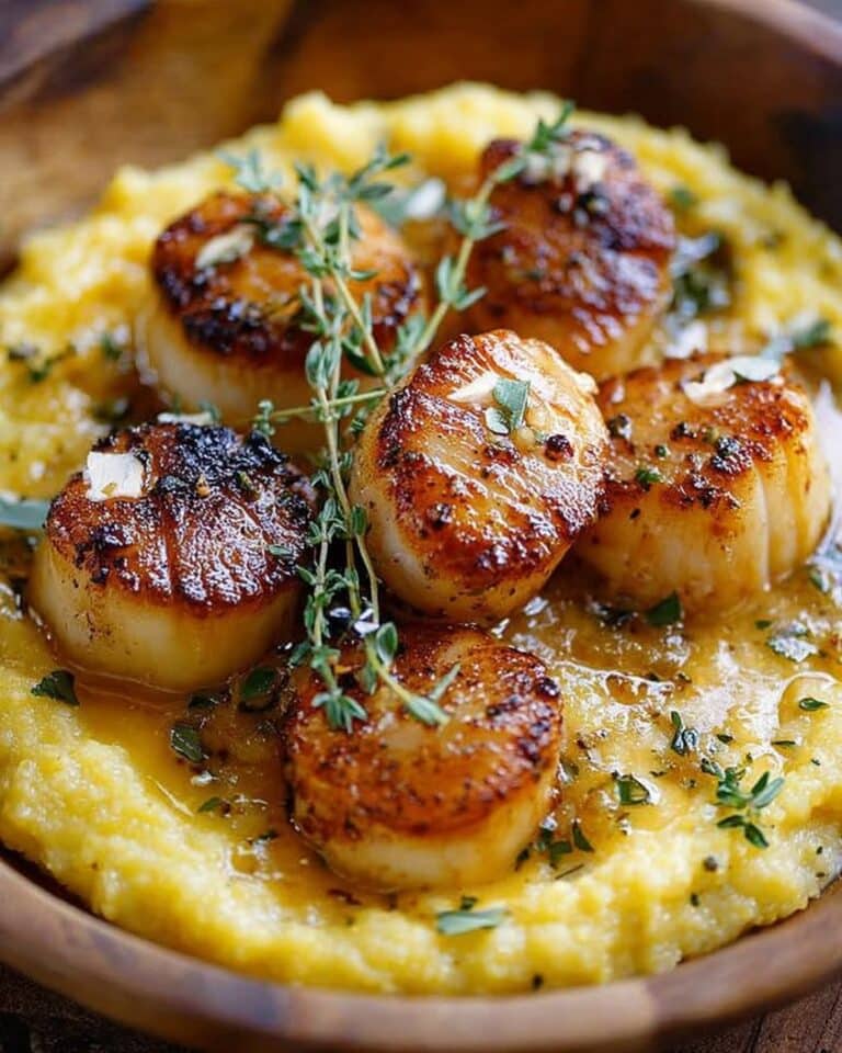 scallops herb brown butter polenta