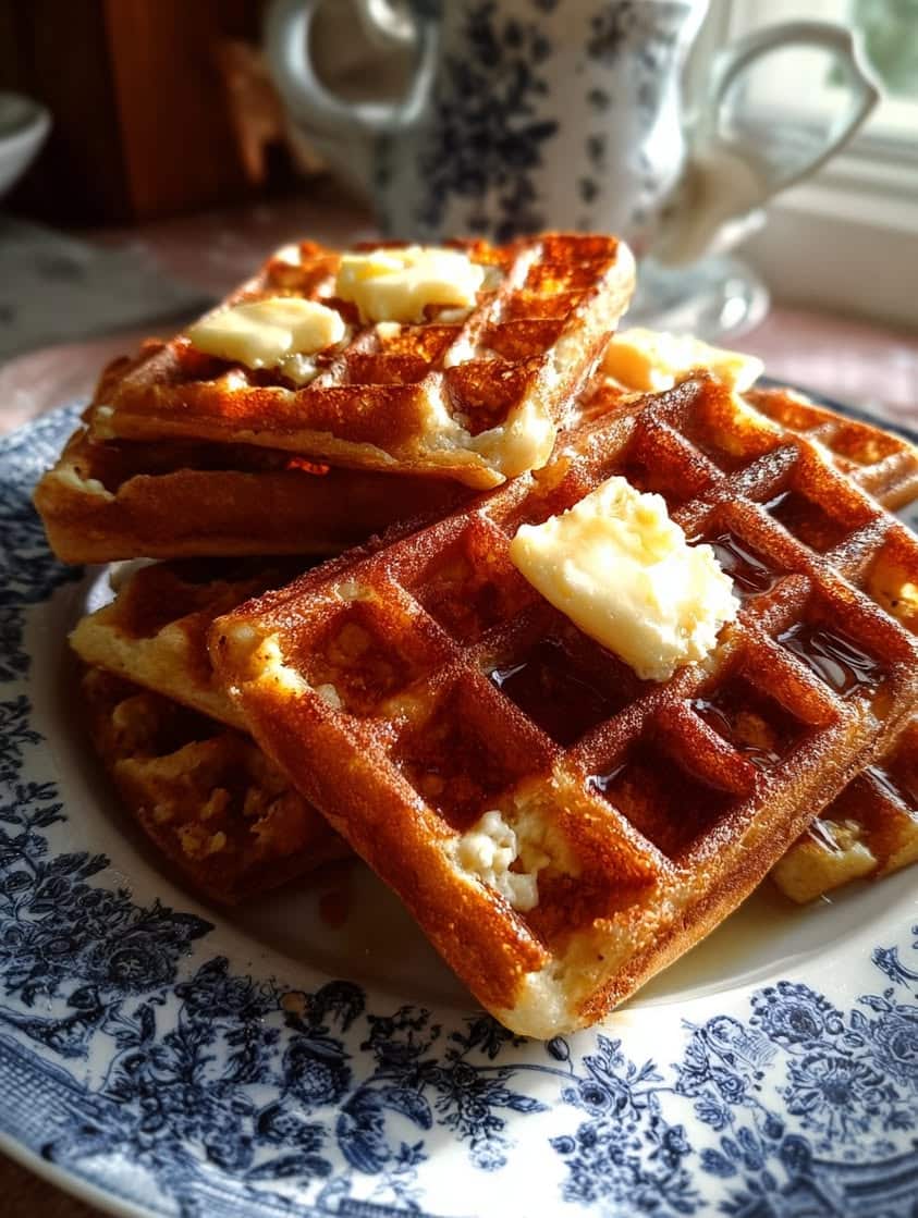 spiced cottage cheese waffles