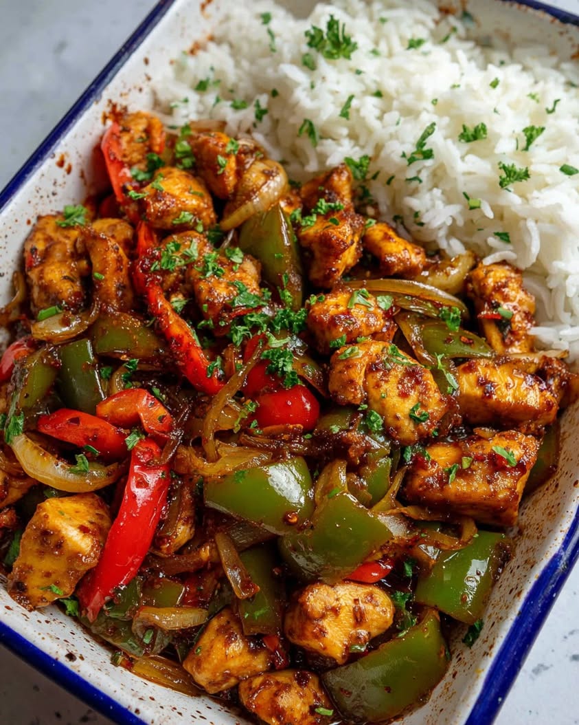 spicy chicken stir fry rice