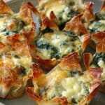 spinach artichoke wonton cups 1