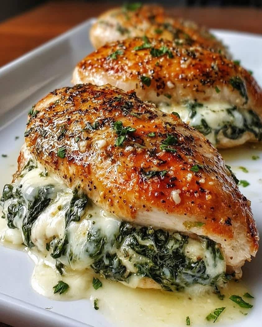spinach cream cheese stuffed chicken