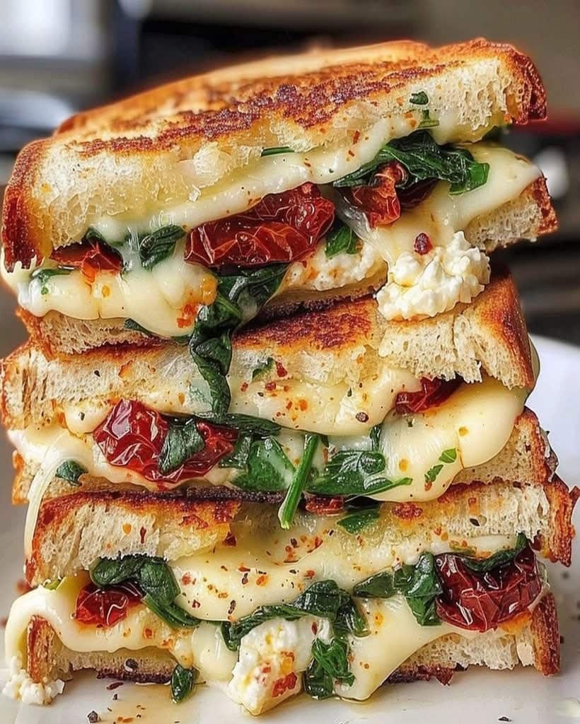 sun dried tomato grilled cheese