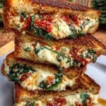 sun dried tomato spinach ricotta grilled cheese 1