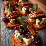 sweet potato rounds blue cheese