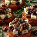 sweet potato rounds brie cranberry
