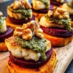 sweet potato rounds halloumi beets