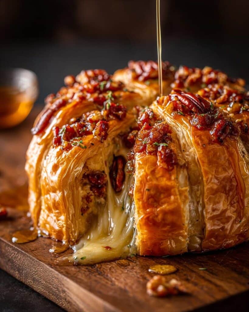The Ultimate Swicy Hot Honey Baked Brie Bomb Recipe 2 swicy hot honey baked brie