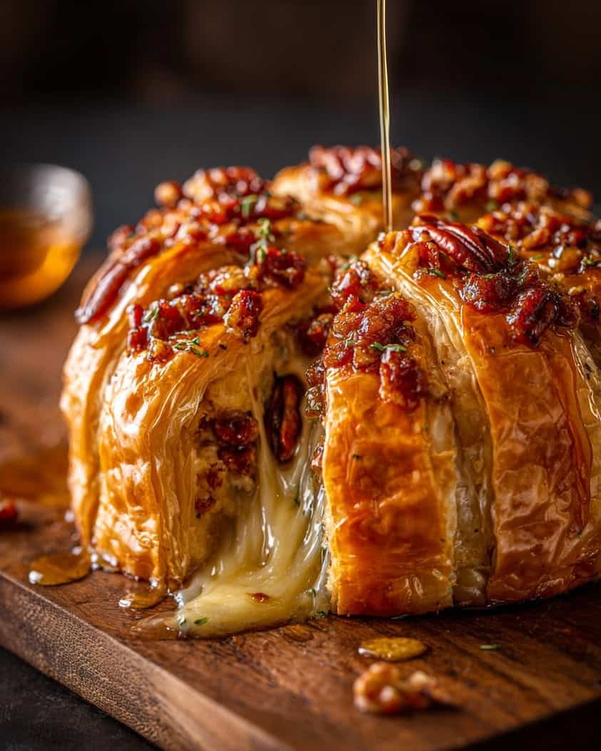 swicy hot honey baked brie