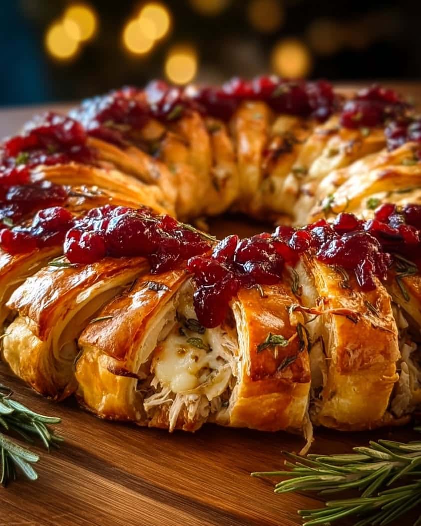 turkey cranberry crescent ring
