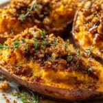 twice baked sweet potatoes maple pecan