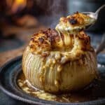volcano stuffed onion french onion soup