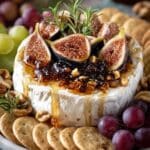 warm baked brie fig jam