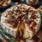 warm brie fig jam rosemary almonds