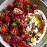 whipped feta roasted strawberries