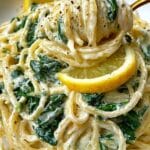 zesty lemon ricotta spinach pasta 1