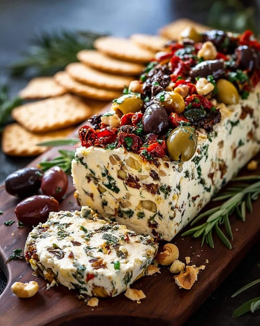 aussie holiday antipasto cheese log