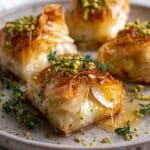 baked brie pear phyllo parcels
