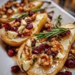baked pears brie walnuts cranberries