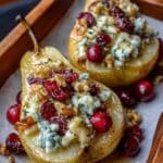 baked pears cranberries honey walnuts