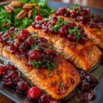 baked salmon cranberry salsa pecans