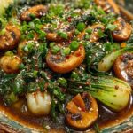 bok choy mushrooms savory sauce