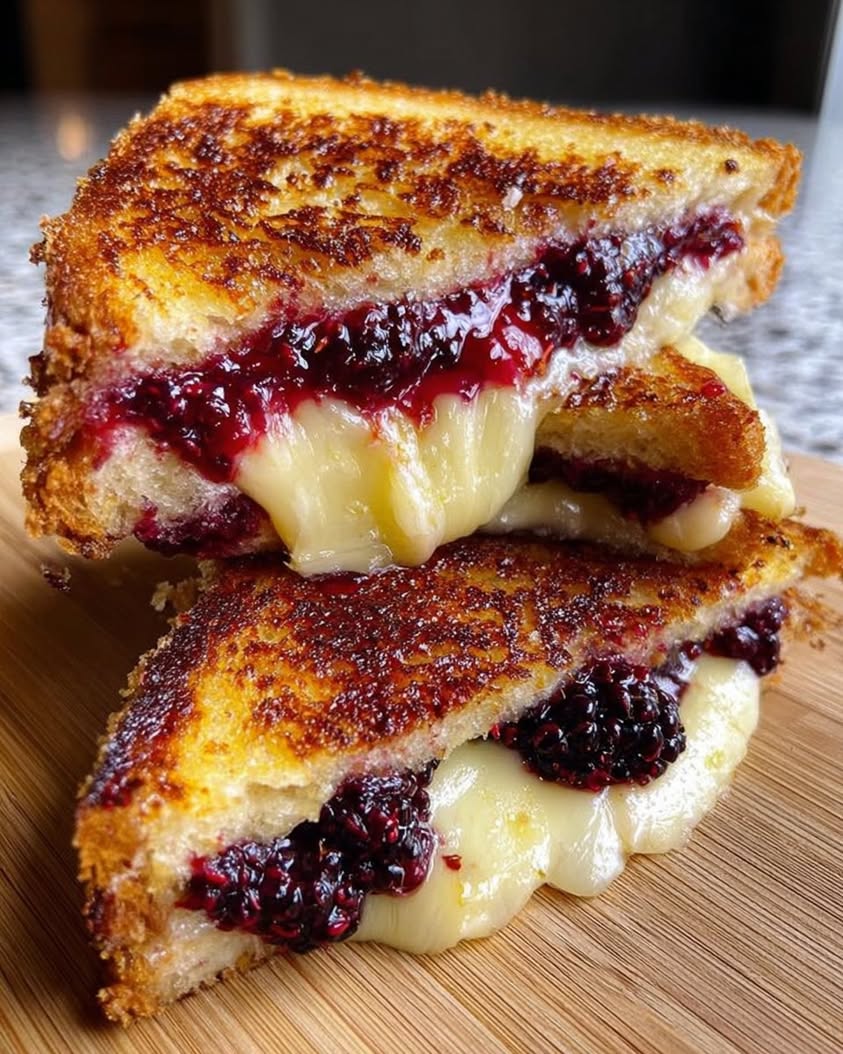 brie blackberry jam grilled cheese