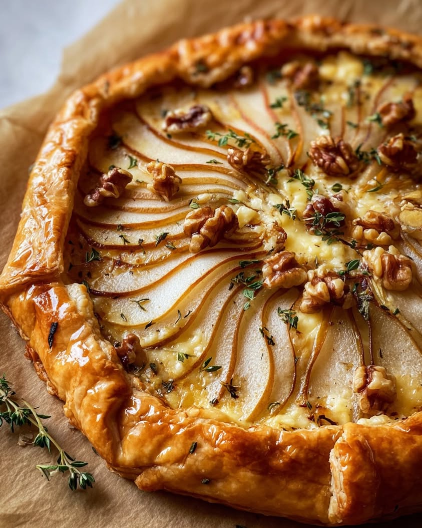 brie pear puff pastry
