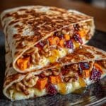 brie sweet potato cranberry crunch wrap
