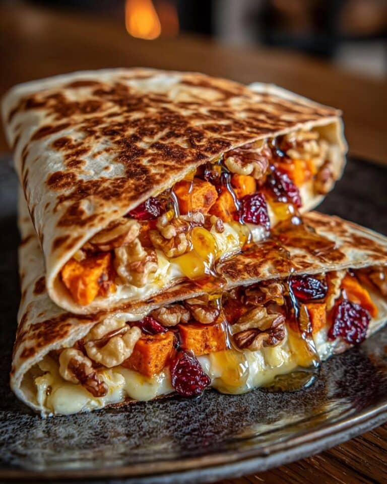 brie sweet potato cranberry crunch wrap