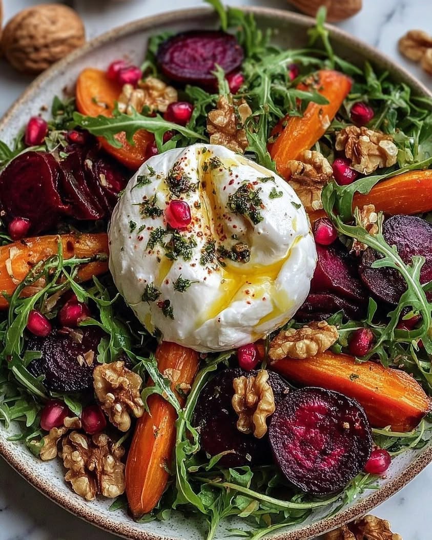burrata salad roasted beets carrots