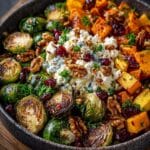 caramelized brussels sprouts sweet potato