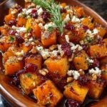 caramelized butternut squash feta walnuts