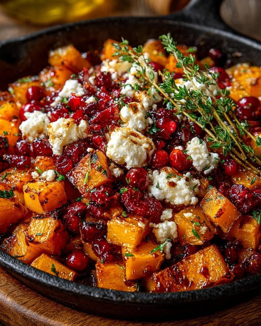 caramelized butternut squash goat cheese