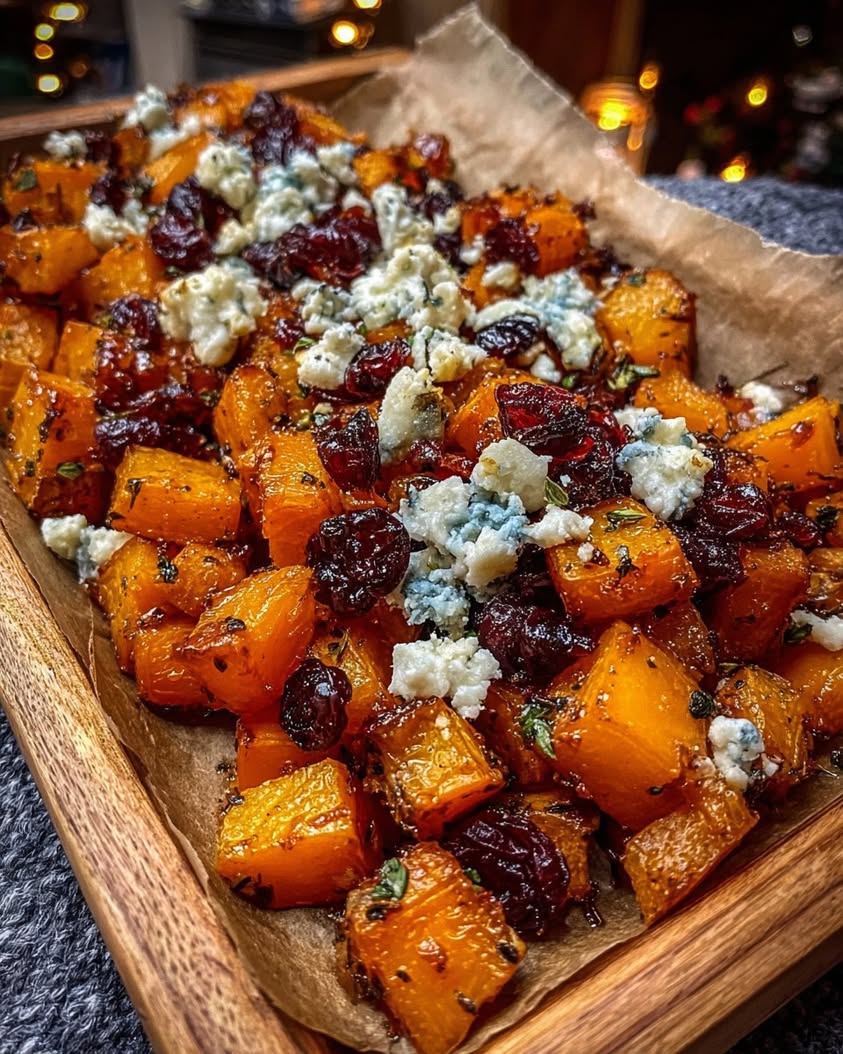 caramelized butternut squash gorgonzola cranberry