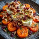 caramelized carrot rounds brie cranberry