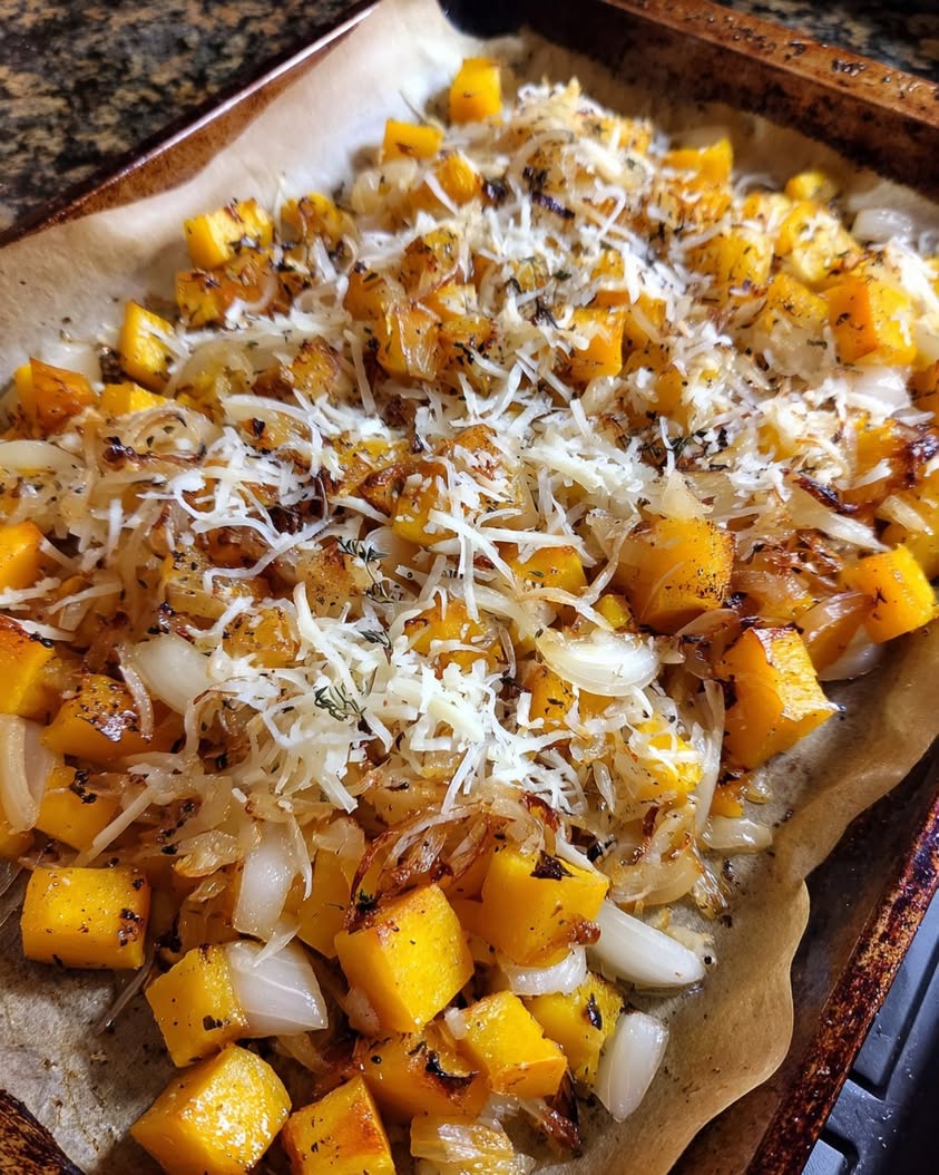 caramelized onion gruyere squash
