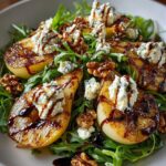 caramelized pear ricotta arugula salad