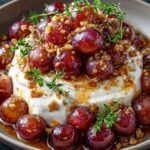 caramelized red grapes burrata maple walnut