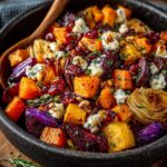 caramelized vegetables cranberries feta walnuts