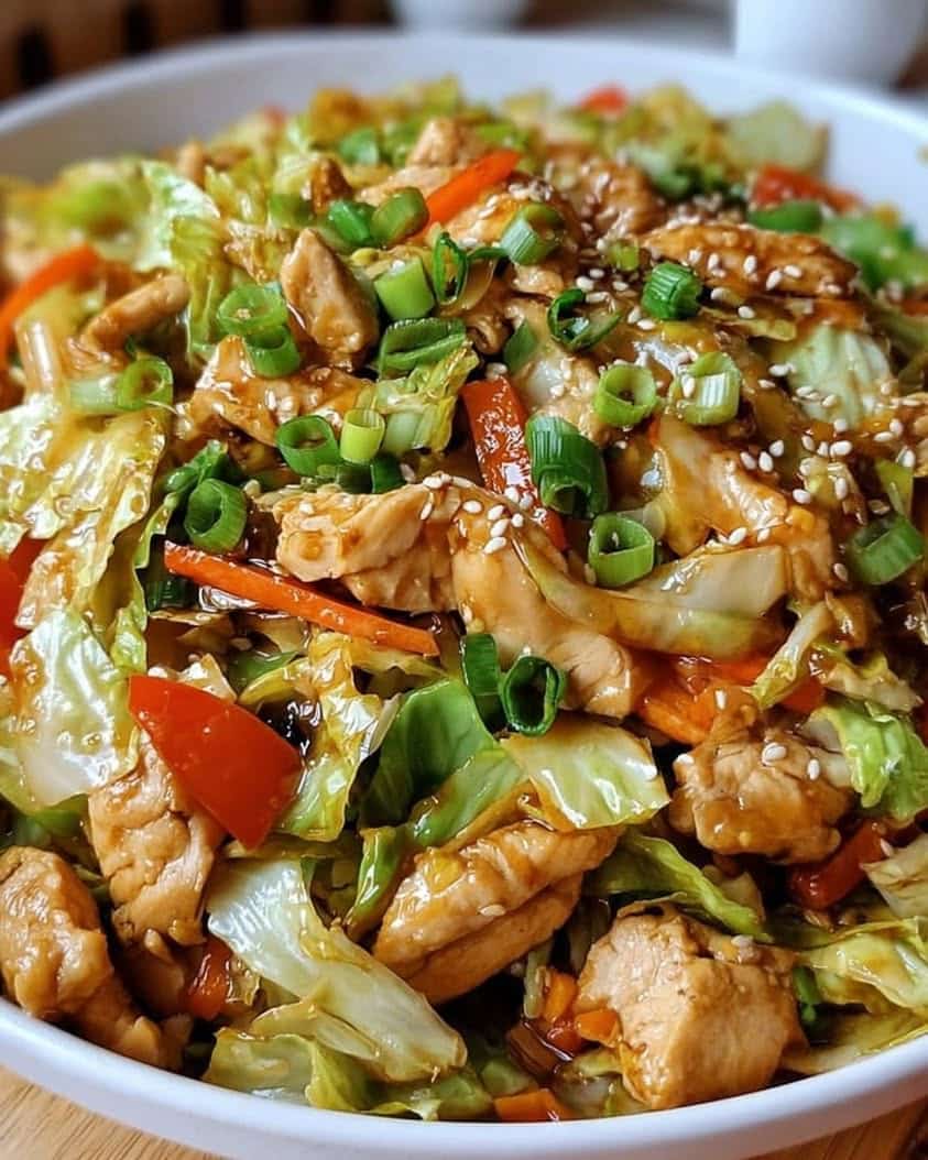 chinese chicken cabbage stir fry