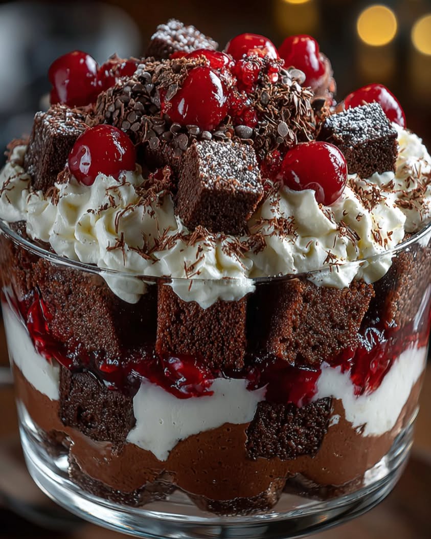 christmas black forest trifle