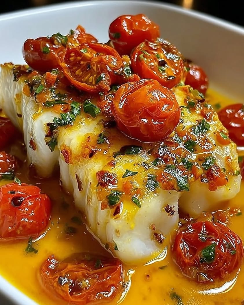 cod lemon butter tomato sauce