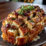 cranberry brie holiday pull apart bread