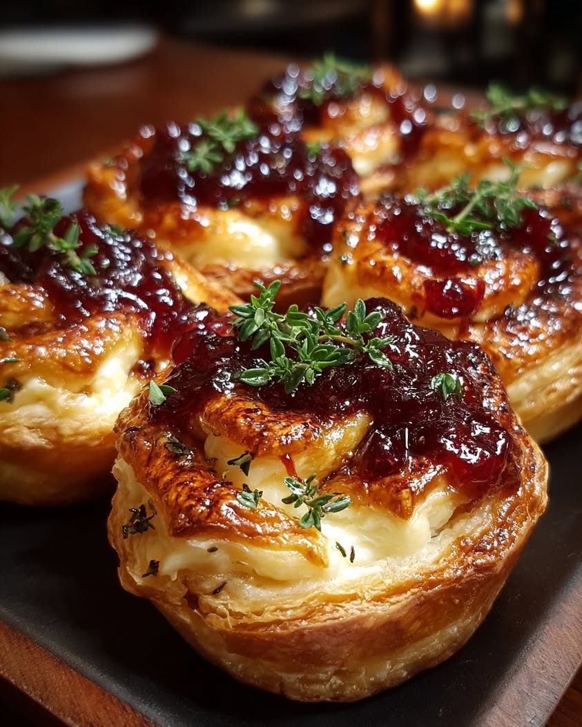 cranberry brie pastry blossoms