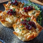 cranberry brie thyme phyllo cups