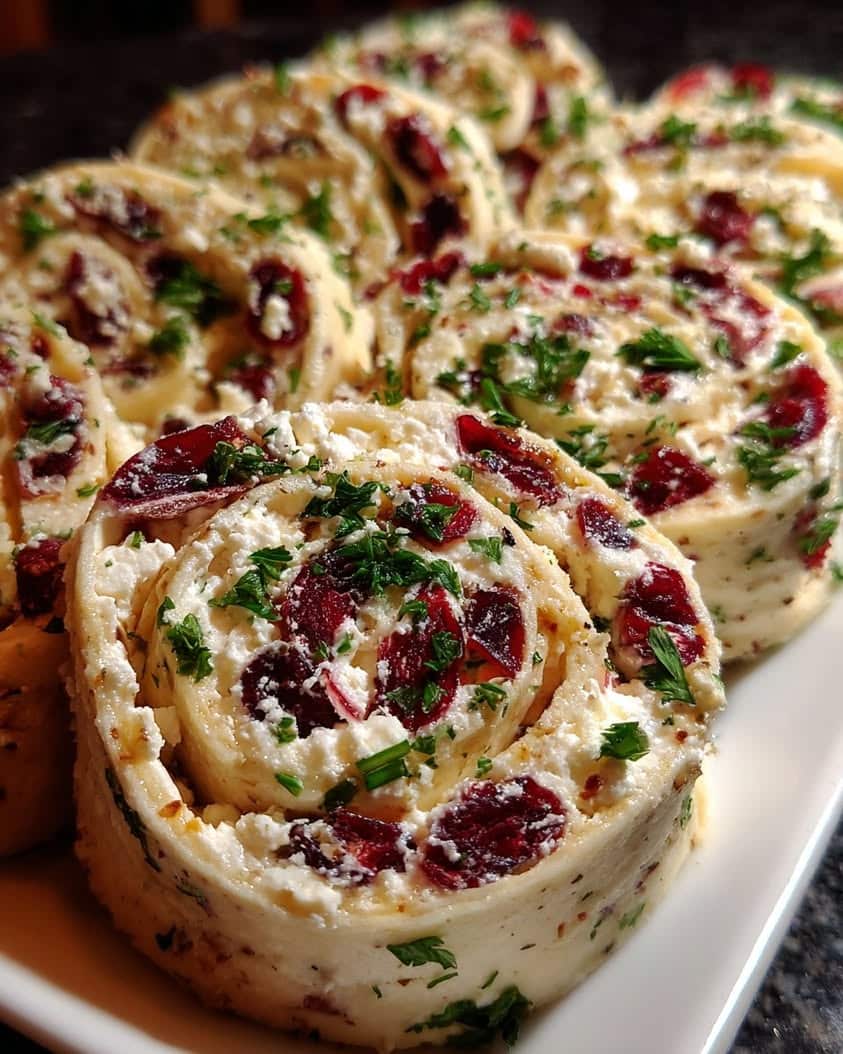 cranberry cream cheese pinwheels