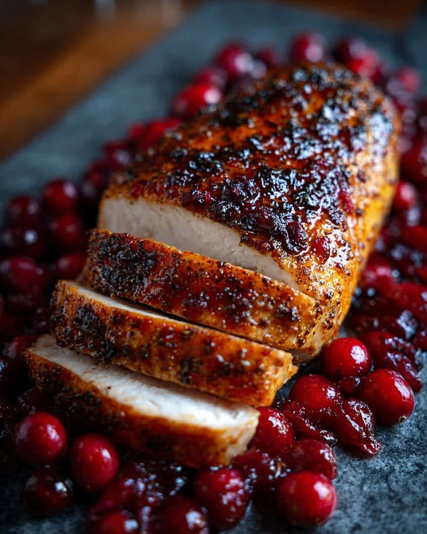 cranberry orange glazed turkey breast