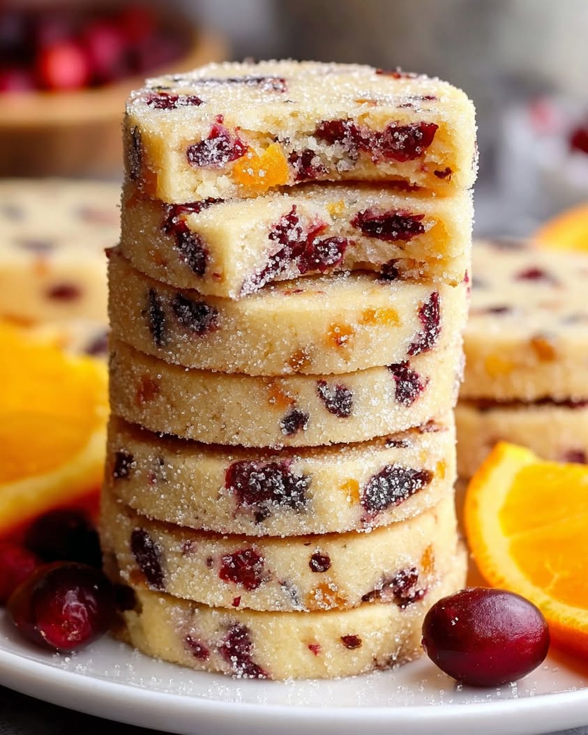 cranberry orange shortbread